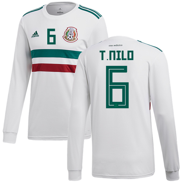 Mexico #6 T.Nilo Away Long Sleeves Soccer Country Jersey Mexico #6 T.Nilo Away Long Sleeves Soccer Country Jersey