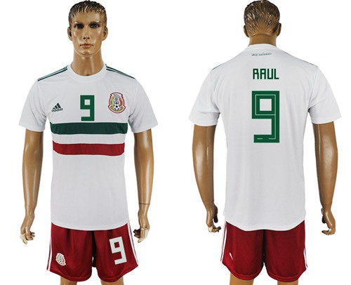 Mexico #9 Raul Away Soccer Country Jersey Mexico #9 Raul Away Soccer Country Jersey