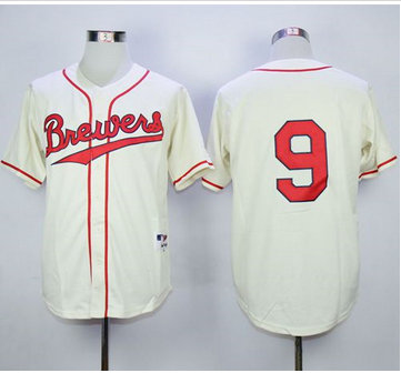 Milwaukee Brewers #9 Jean Segura Cream 1948 Turn Back The Clock Stitched MLB Jersey