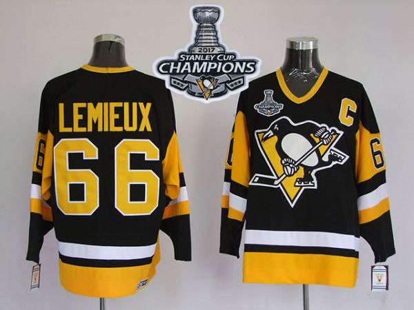 Mitchell&Ness Penguins #66 Mario Lemieux Black 2017 Stanley Cup Finals Champions Stitched NHL Jersey Mitchell&Ness Penguins #66 Mario Lemieux Black 2017 Stanley Cup Finals Champions Stitched NHL Jersey