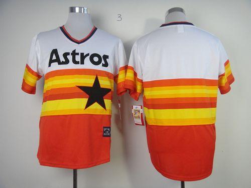 Mitchell And Ness Astros Blank White Orange Stitched Throwback MLB Jersey Mitchell And Ness Astros Blank White Orange Stitched Throwback MLB Jersey