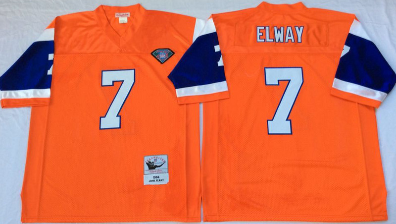 Mitchell And Ness Broncos #7 john elway orange Throwback Stitched NFL Jersey Mitchell And Ness Broncos #7 john elway orange Throwback Stitched NFL Jersey