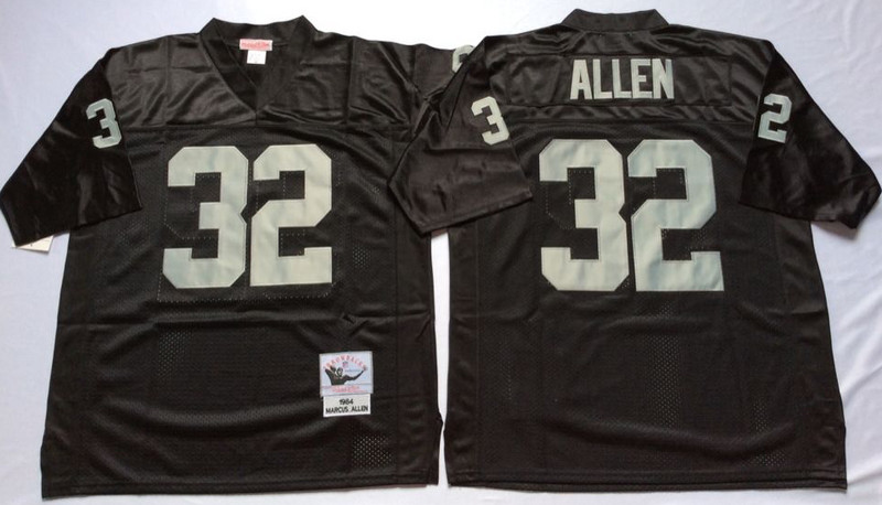 Mitchell And Ness Raiders #32 Marcus Allen balck Throwback Stitched NFL Jersey Mitchell And Ness Raiders #32 Marcus Allen balck Throwback Stitched NFL Jersey