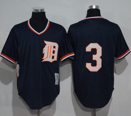 Mitchell and Ness 1984 Tigers #3 Alan Trammell Blue Throwback Stitched MLB Jersey Mitchell and Ness 1984 Tigers #3 Alan Trammell Blue Throwback Stitched MLB Jersey