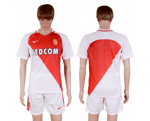 Monaco Blank Home Soccer Club Jersey Monaco Blank Home Soccer Club Jersey