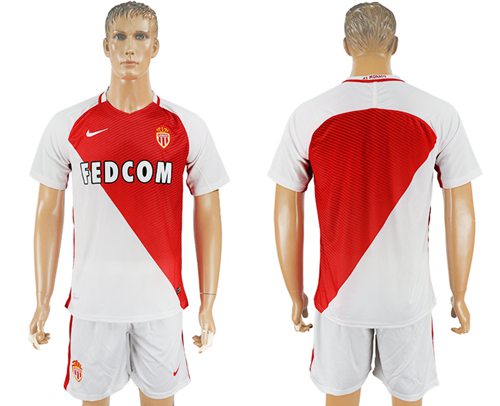 Monaco Blank Home Soccer Club Jersey Monaco Blank Home Soccer Club Jersey