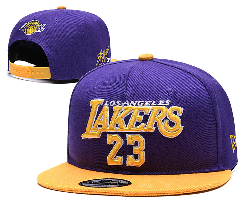 NBA Los Angeles Lakers Team Logo Purple Mitchell & Ness Adjustable Hat NBA Los Angeles Lakers Team Logo Purple Mitchell & Ness Adjustable Hat
