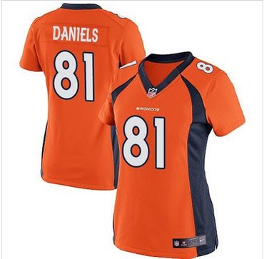 NEW Denver Broncos #81 Owen Daniels Orange Team Color Women's Stitched NFL New jersey NEW Denver Broncos #81 Owen Daniels Orange Team Color Women's Stitched NFL New jersey
