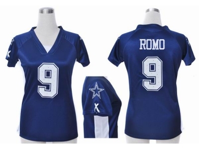 NEW Women Dallas Cowboys 9 Tony Romo blue jerseys(draft him ii top) NEW Women Dallas Cowboys 9 Tony Romo blue jerseys(draft him ii top)