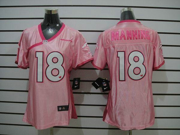 NEW Women Denver Broncos #18 Peyton Manning Pink Jerseys NEW Women Denver Broncos #18 Peyton Manning Pink Jerseys