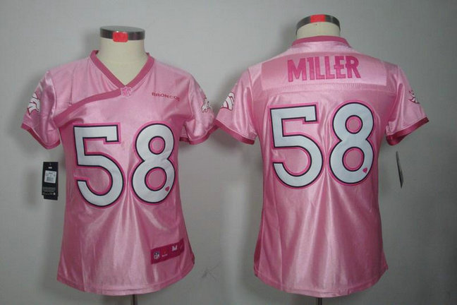 NEW Women Denver Broncos #58 Von Miller Manning Pink Jerseys NEW Women Denver Broncos #58 Von Miller Manning Pink Jerseys