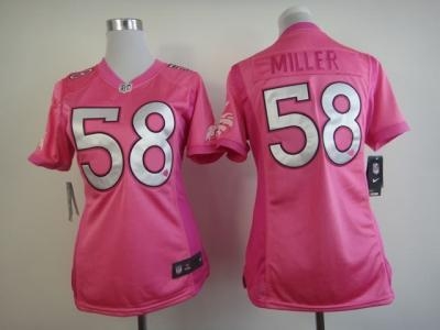 NEW Women Denver Broncos #58 Von Miller Pink Jerseys(love s) NEW Women Denver Broncos #58 Von Miller Pink Jerseys(love s)