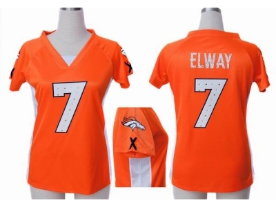 NEW Women Denver Broncos 7 john elway Orange jerseys(draft him ii top) NEW Women Denver Broncos 7 john elway Orange jerseys(draft him ii top)