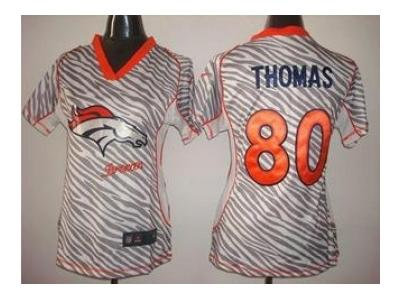 NEW women jerseys denver broncos #80 thomas(fem fan zebra) NEW women jerseys denver broncos #80 thomas(fem fan zebra)