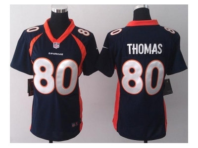 NEW women jerseys denver broncos #80 thomas blue NEW women jerseys denver broncos #80 thomas blue