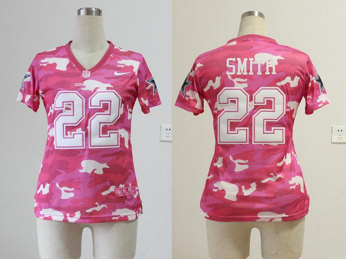 NEW women nfl jerseys Dallas cowboys #22 e.smith pink(fashion camo) NEW women nfl jerseys Dallas cowboys #22 e.smith pink(fashion camo)