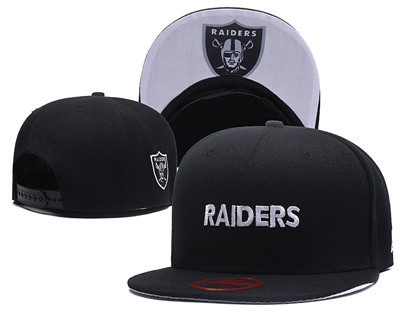 NFL Oakland Raiders Simple Logo Black Adjustable Hat
