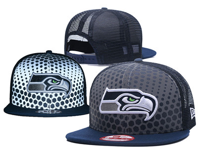 NFL Seattle Seahawks Team Logo Black Reflective Snapback Adjustable Hat NFL Seattle Seahawks Team Logo Black Reflective Snapback Adjustable Hat