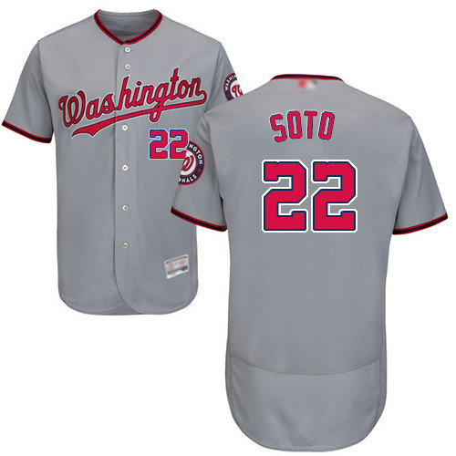 Nationals #22 Juan Soto Grey Flexbase Authentic Collection Stitched Baseball Jersey Nationals #22 Juan Soto Grey Flexbase Authentic Collection Stitched Baseball Jersey