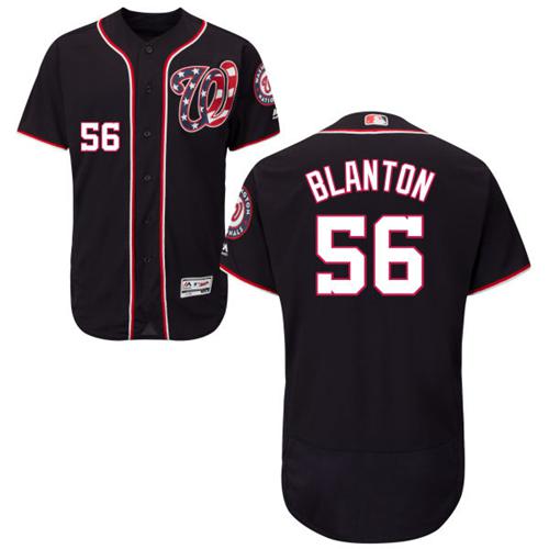 Nationals #56 Joe Blanton Navy Blue Flexbase Authentic Collection Stitched MLB Jersey Nationals #56 Joe Blanton Navy Blue Flexbase Authentic Collection Stitched MLB Jersey