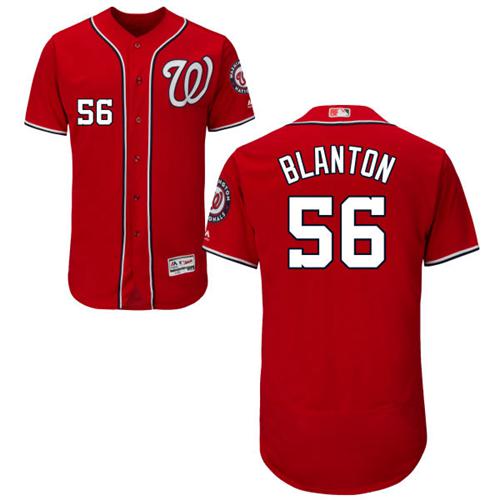 Nationals #56 Joe Blanton Red Flexbase Authentic Collection Stitched MLB Jersey Nationals #56 Joe Blanton Red Flexbase Authentic Collection Stitched MLB Jersey