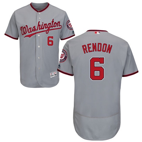 Nationals #6 Anthony Rendon Grey Flexbase Authentic Collection Stitched MLB Jersey Nationals #6 Anthony Rendon Grey Flexbase Authentic Collection Stitched MLB Jersey