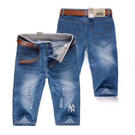 New York Yankees Team Logo Light Blue MLB Jeans 