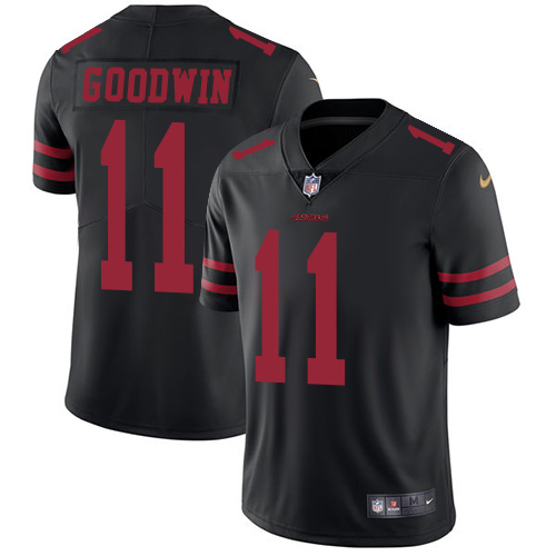 Nike 49ers #11 Marquise Goodwin Black Alternate Men's Stitched NFL Vapor Untouchable Limited Jersey Nike 49ers #11 Marquise Goodwin Black Alternate Men's Stitched NFL Vapor Untouchable Limited Jersey
