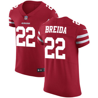 Nike 49ers #22 Matt Breida Red Team Color Men's Stitched NFL Vapor Untouchable Elite Jersey Nike 49ers #22 Matt Breida Red Team Color Men's Stitched NFL Vapor Untouchable Elite Jersey