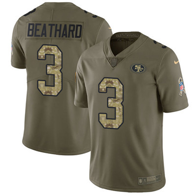 Nike 49ers #3 C.J. Beathard Olive Camo Men's Stitched NFL Limited 2017 Salute To Service Jersey Nike 49ers #3 C.J. Beathard Olive Camo Men's Stitched NFL Limited 2017 Salute To Service Jersey
