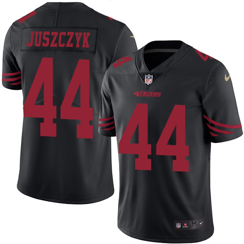 Nike 49ers #44 Kyle Juszczyk Black Men's Stitched NFL Limited Rush Jersey Nike 49ers #44 Kyle Juszczyk Black Men's Stitched NFL Limited Rush Jersey