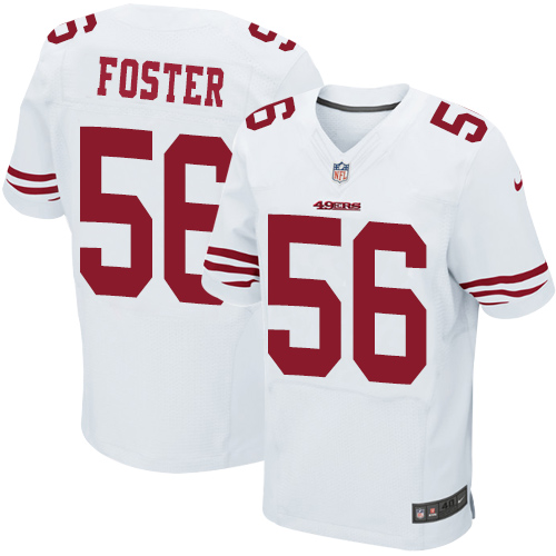 Nike 49ers #56 Reuben Foster White Men's Stitched NFL Elite Jersey