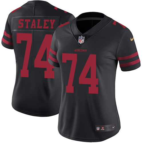 Nike 49ers #74 Joe Staley Black Alternate Women's Stitched NFL Vapor Untouchable Limited Jersey Nike 49ers #74 Joe Staley Black Alternate Women's Stitched NFL Vapor Untouchable Limited Jersey