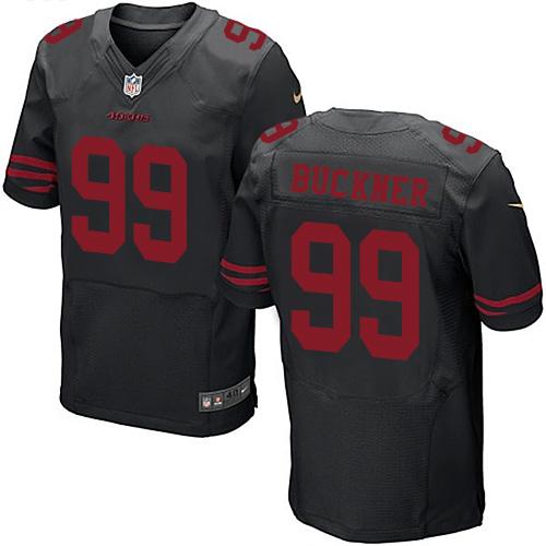 Nike 49ers #99 DeForest Buckner Black Alternate Men's Stitched NFL Elite Jersey Nike 49ers #99 DeForest Buckner Black Alternate Men's Stitched NFL Elite Jersey