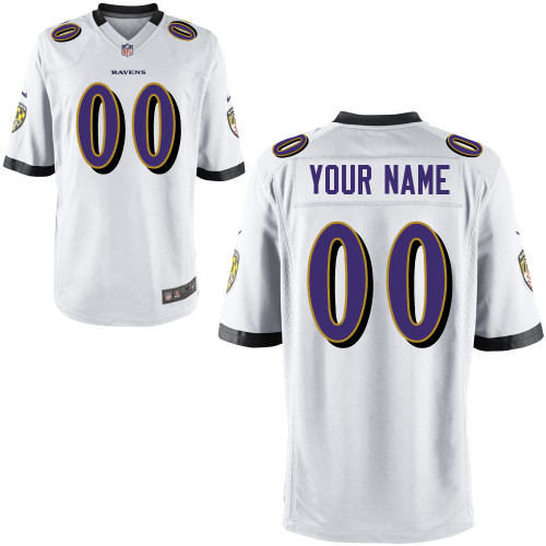 Nike Baltimore Ravens Youth Customized Game White Jersey Nike Baltimore Ravens Youth Customized Game White Jersey
