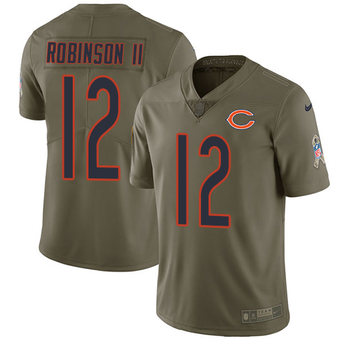 Nike Bears #12 Allen Robinson II Olive Men's Stitched NFL Limited 2017 Salute To Service Jersey Nike Bears #12 Allen Robinson II Olive Men's Stitched NFL Limited 2017 Salute To Service Jersey