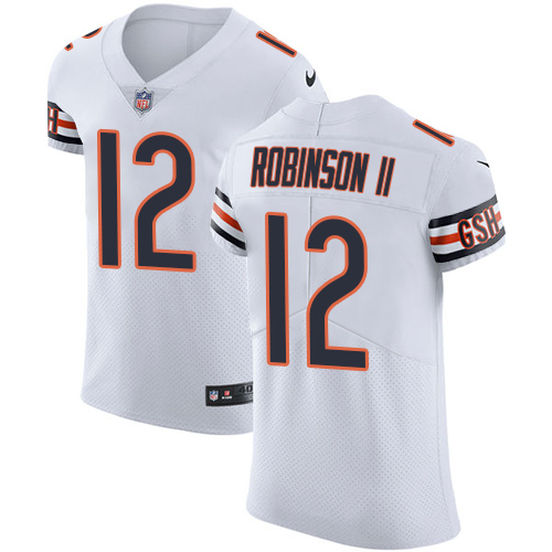 Nike Bears #12 Allen Robinson II White Men's Stitched NFL Vapor Untouchable Elite Jersey Nike Bears #12 Allen Robinson II White Men's Stitched NFL Vapor Untouchable Elite Jersey