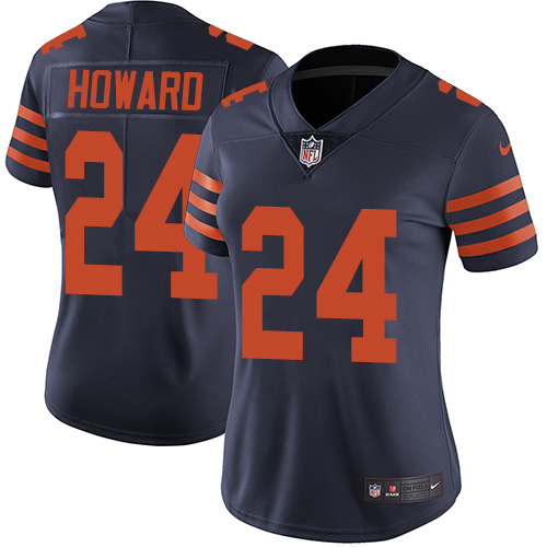 Nike Bears #24 Jordan Howard Navy Blue Alternate Women's Stitched NFL Vapor Untouchable Limited Jersey