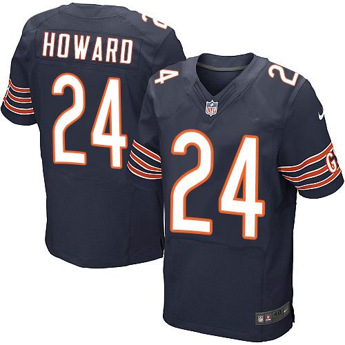 Nike Bears #24 Jordan Howard Navy Blue Team Color Men's Stitched NFL Elite Jersey Nike Bears #24 Jordan Howard Navy Blue Team Color Men's Stitched NFL Elite Jersey