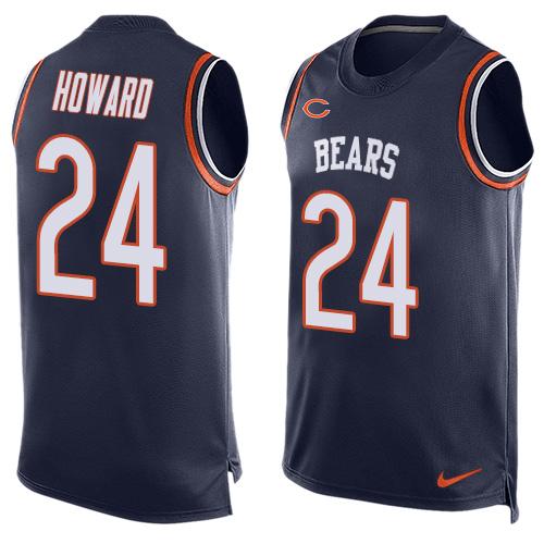 Nike Bears #24 Jordan Howard Navy Blue Team Color Men's Stitched NFL Limited Tank Top Jersey Nike Bears #24 Jordan Howard Navy Blue Team Color Men's Stitched NFL Limited Tank Top Jersey
