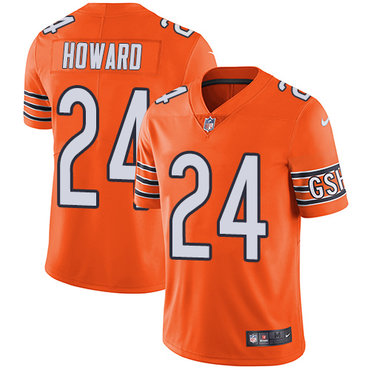 Nike Bears #24 Jordan Howard Orange Youth Stitched NFL Limited Rush Jersey Nike Bears #24 Jordan Howard Orange Youth Stitched NFL Limited Rush Jersey