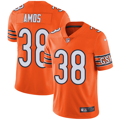 Nike Bears #38 Adrian Amos Orange Men's Stitched NFL Limited Rush Jersey Nike Bears #38 Adrian Amos Orange Men's Stitched NFL Limited Rush Jersey