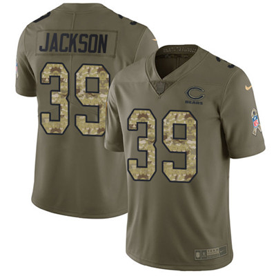 Nike Bears #39 Eddie Jackson Olive Camo Youth Stitched NFL Limited 2017 Salute to Service Jersey Nike Bears #39 Eddie Jackson Olive Camo Youth Stitched NFL Limited 2017 Salute to Service Jersey