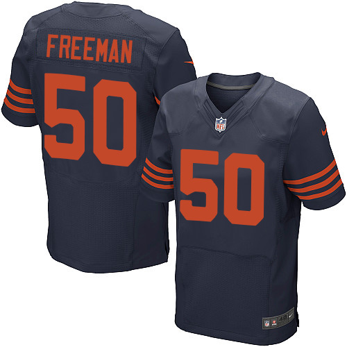Nike Bears #50 Jerrell Freeman Navy Blue 1940s Throwback Men's Stitched NFL Elite Jersey Nike Bears #50 Jerrell Freeman Navy Blue 1940s Throwback Men's Stitched NFL Elite Jersey