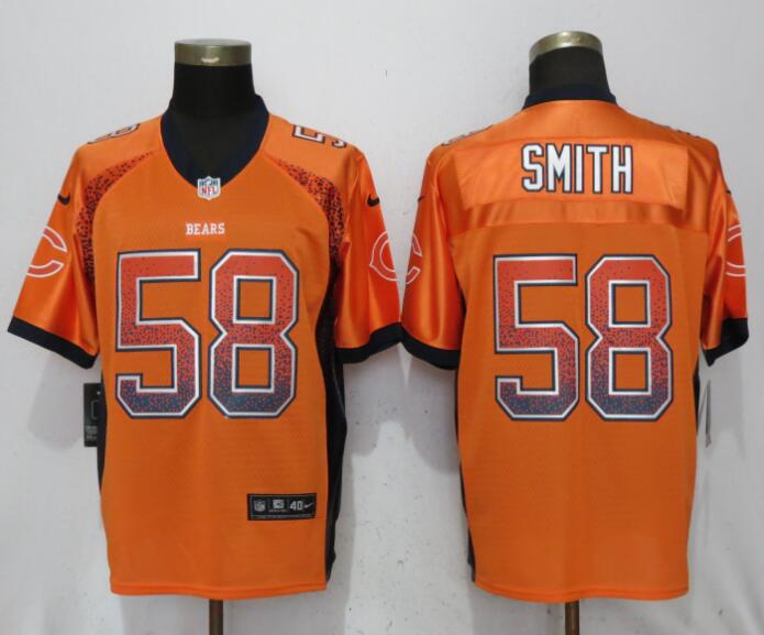 Nike Bears #58 Roquan Smith Orange Drift Fashion Elite Jersey