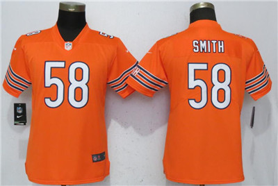 Nike Bears #58 Roquan Smith Orange Women Vapor Untouchable Limited Jersey Nike Bears #58 Roquan Smith Orange Women Vapor Untouchable Limited Jersey