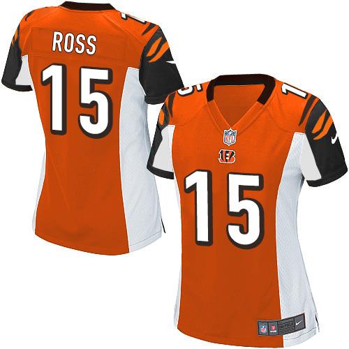 Nike Bengals #15 John Ross Orange Alternate Women's Stitched NFL Elite Jersey Nike Bengals #15 John Ross Orange Alternate Women's Stitched NFL Elite Jersey