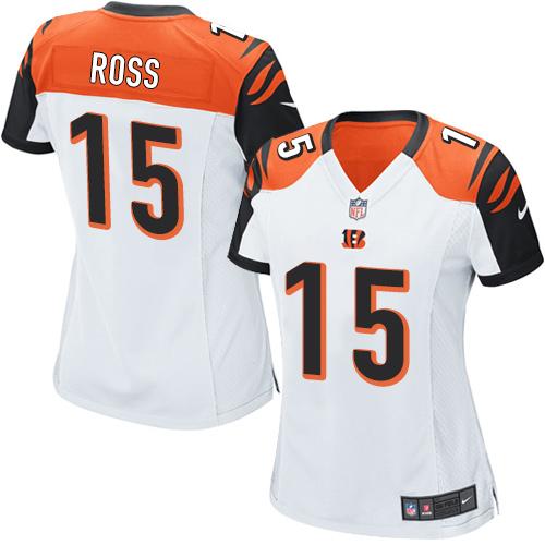 Nike Bengals #15 John Ross White Women's Stitched NFL Elite Jersey Nike Bengals #15 John Ross White Women's Stitched NFL Elite Jersey