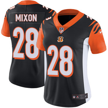 Nike Bengals #28 Joe Mixon Black Team Color Women's Stitched NFL Vapor Untouchable Limited Jersey Nike Bengals #28 Joe Mixon Black Team Color Women's Stitched NFL Vapor Untouchable Limited Jersey