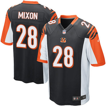 Nike Bengals #28 Joe Mixon Black Team Color Youth Stitched NFL Elite Jersey Nike Bengals #28 Joe Mixon Black Team Color Youth Stitched NFL Elite Jersey